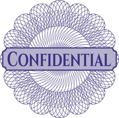 Confidential inside a money style rosette