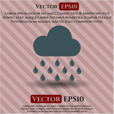rain icon vector symbol flat eps jpg app web concept website