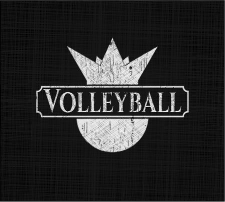 Volleyball with chalkboard texture