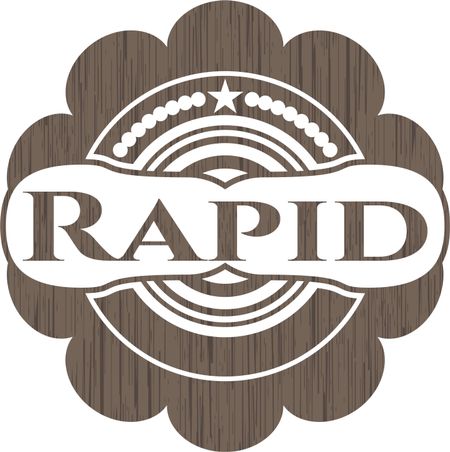 Rapid retro style wood emblem