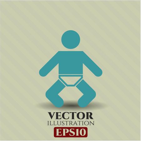 baby icon vector symbol flat eps jpg app web concept website