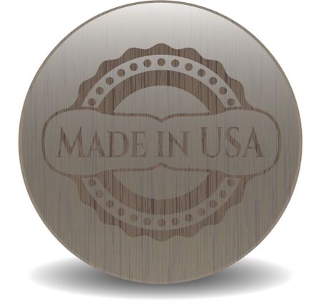 Made in USA wood emblem