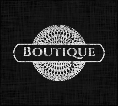 Boutique written with chalkboard texture