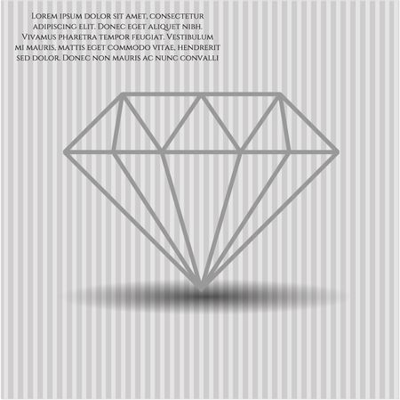 diamond icon vector symbol flat eps jpg app web concept website