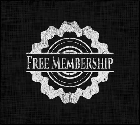 Free Membership chalk emblem written on a blackboard