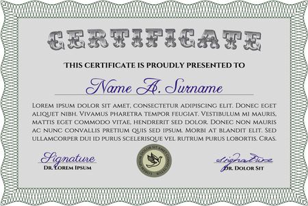 Green Diploma template or certificate template. Beauty design. Complex background. Vector pattern that is used in currency and diplomas.