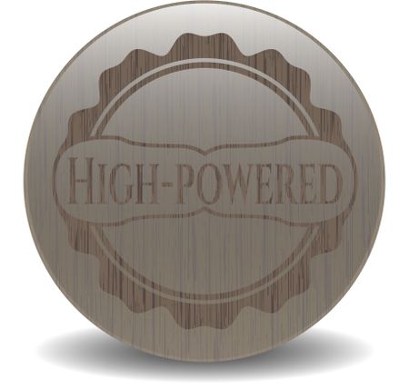 High-powered wood emblem. Retro
