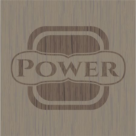 Power wood emblem. Retro