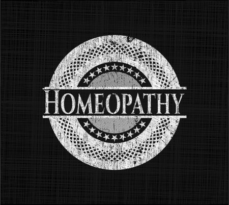 Homeopathy with chalkboard texture