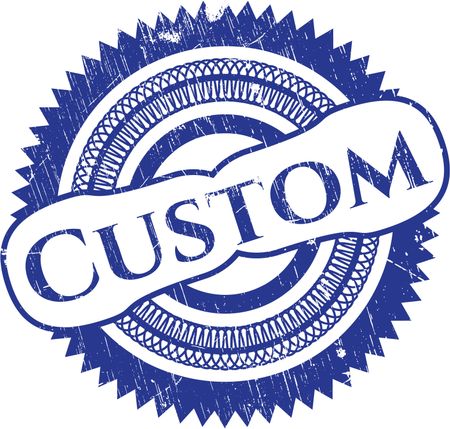 Custom rubber grunge texture seal