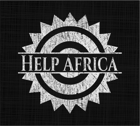 Help Africa with chalkboard texture