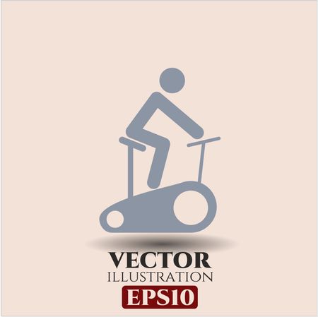 Stationary bike icon vector symbol flat eps jpg app