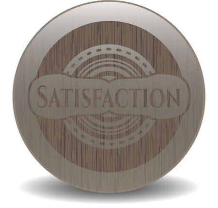 Satisfaction retro style wood emblem