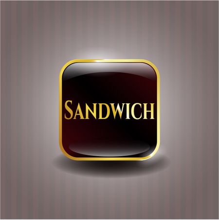 Sandwich golden emblem or badge