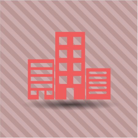 Buildings icon vector symbol flat eps jpg app web concept