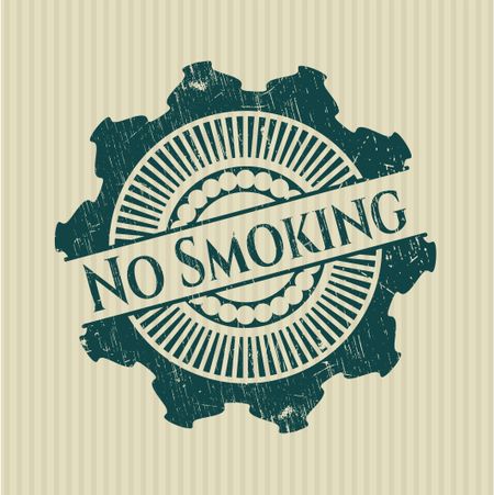 No Smoking with rubber seal texture