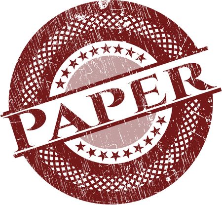 Paper with rubber seal texture