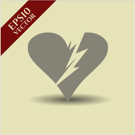 Broken heart icon or symbol