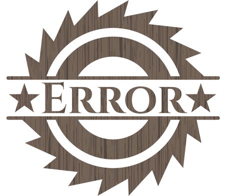 Error wood emblem. Retro