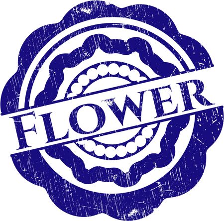 Flower rubber seal with grunge texture