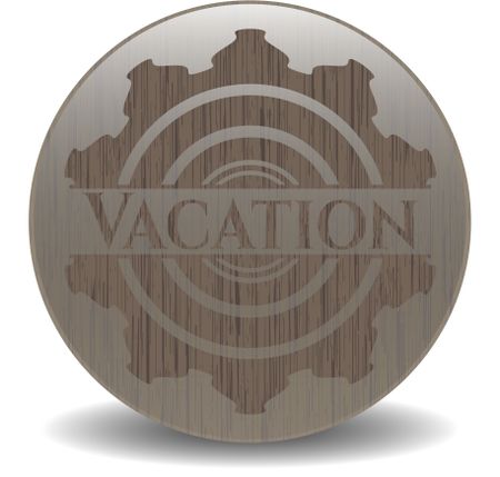 Vacation vintage wooden emblem
