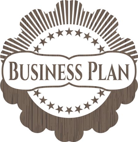Business Plan vintage wooden emblem