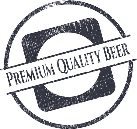 Premium Quality Beer rubber stamp with grunge texture