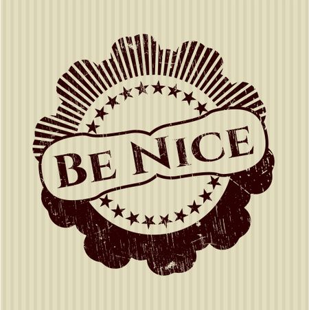 Be Nice rubber grunge texture seal