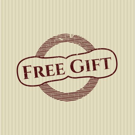 Free Gift rubber seal with grunge texture