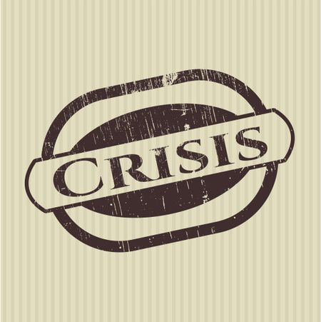 Crisis rubber stamp with grunge texture