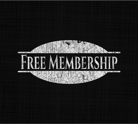 Free Membership written with chalkboard texture
