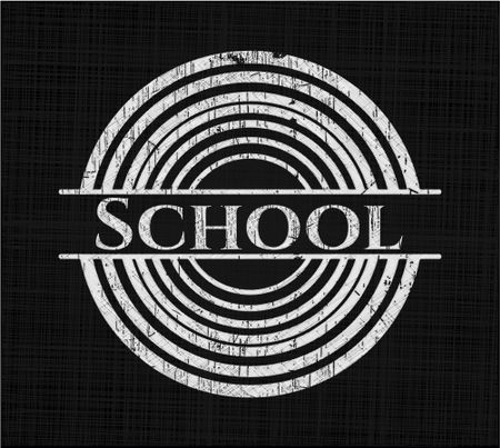School chalkboard emblem