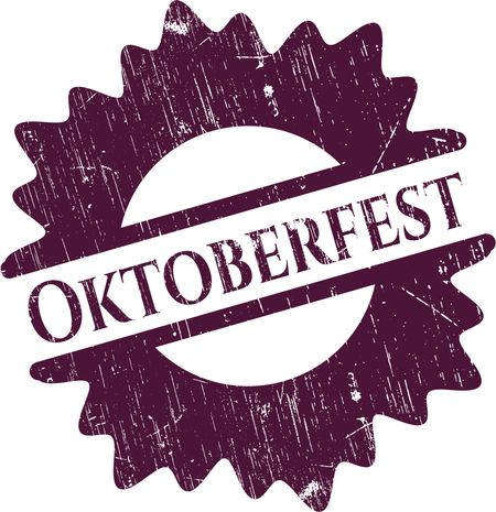 Oktoberfest rubber stamp with grunge texture