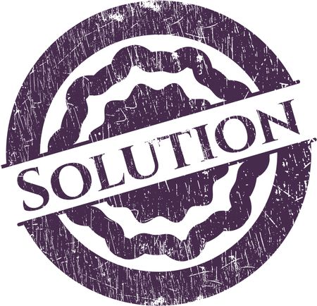 Solution rubber grunge stamp