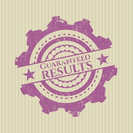 Guaranteed results rubber grunge stamp