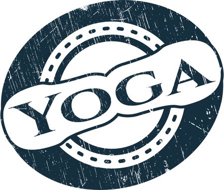 Yoga rubber grunge stamp