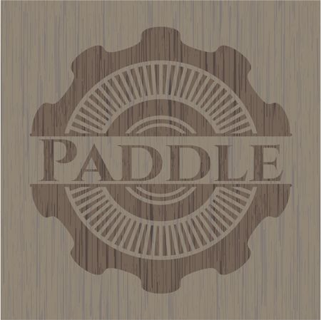 Paddle wooden emblem. Retro