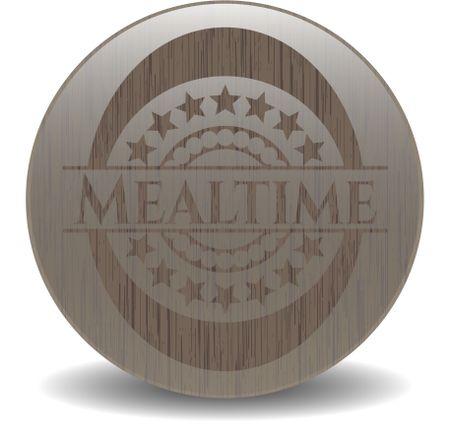 Mealtime vintage wood emblem