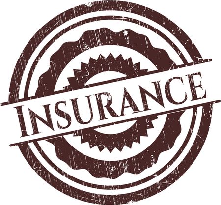 Insurance rubber grunge stamp