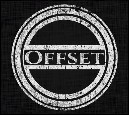 Offset written on a blackboard