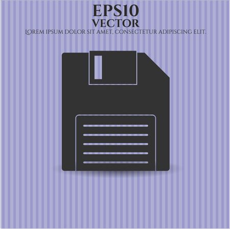 diskette icon vector symbol flat eps jpg app web concept website