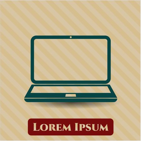 laptop icon vector symbol flat eps jpg app web concept website