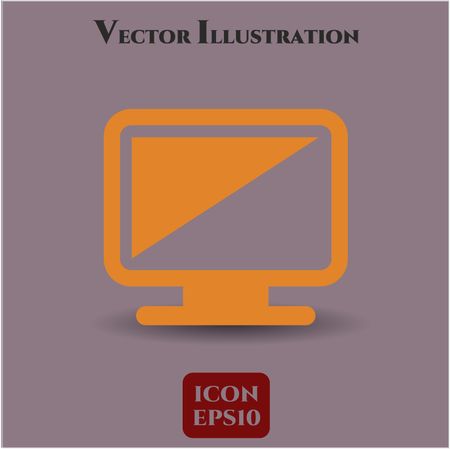monitor icon vector symbol flat eps jpg app web concept website