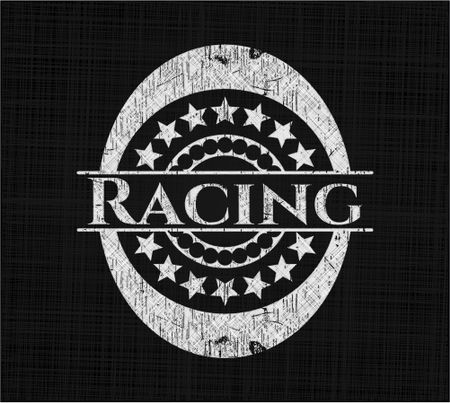 Racing with chalkboard texture