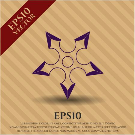 ninja star icon vector symbol flat eps jpg app web concept