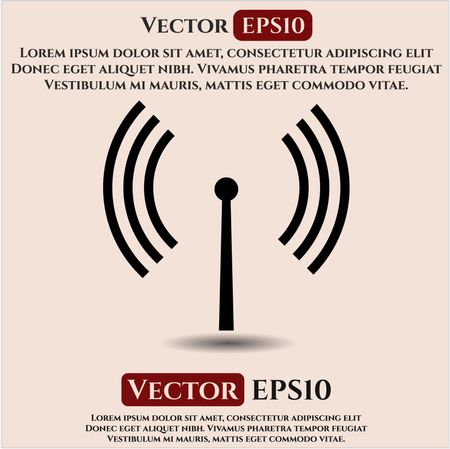 antenna signal icon vector symbol flat eps jpg app