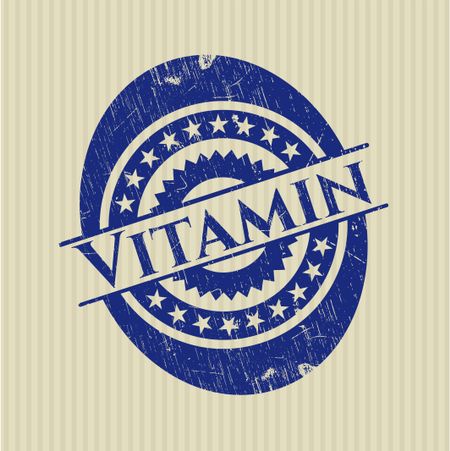 Vitamin rubber grunge stamp