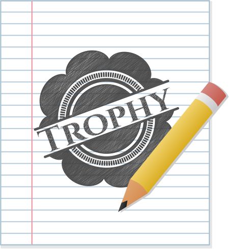Trophy drawn in pencil