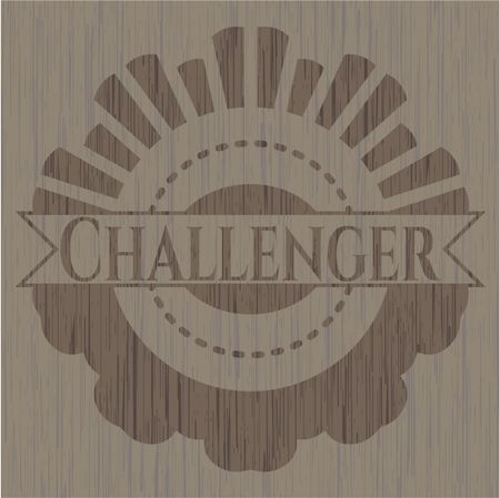 Challenger vintage wooden emblem
