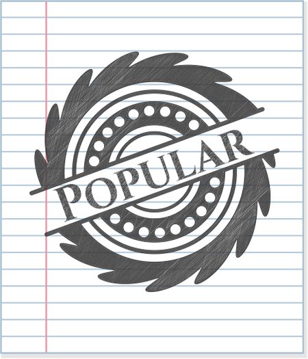 Popular pencil emblem